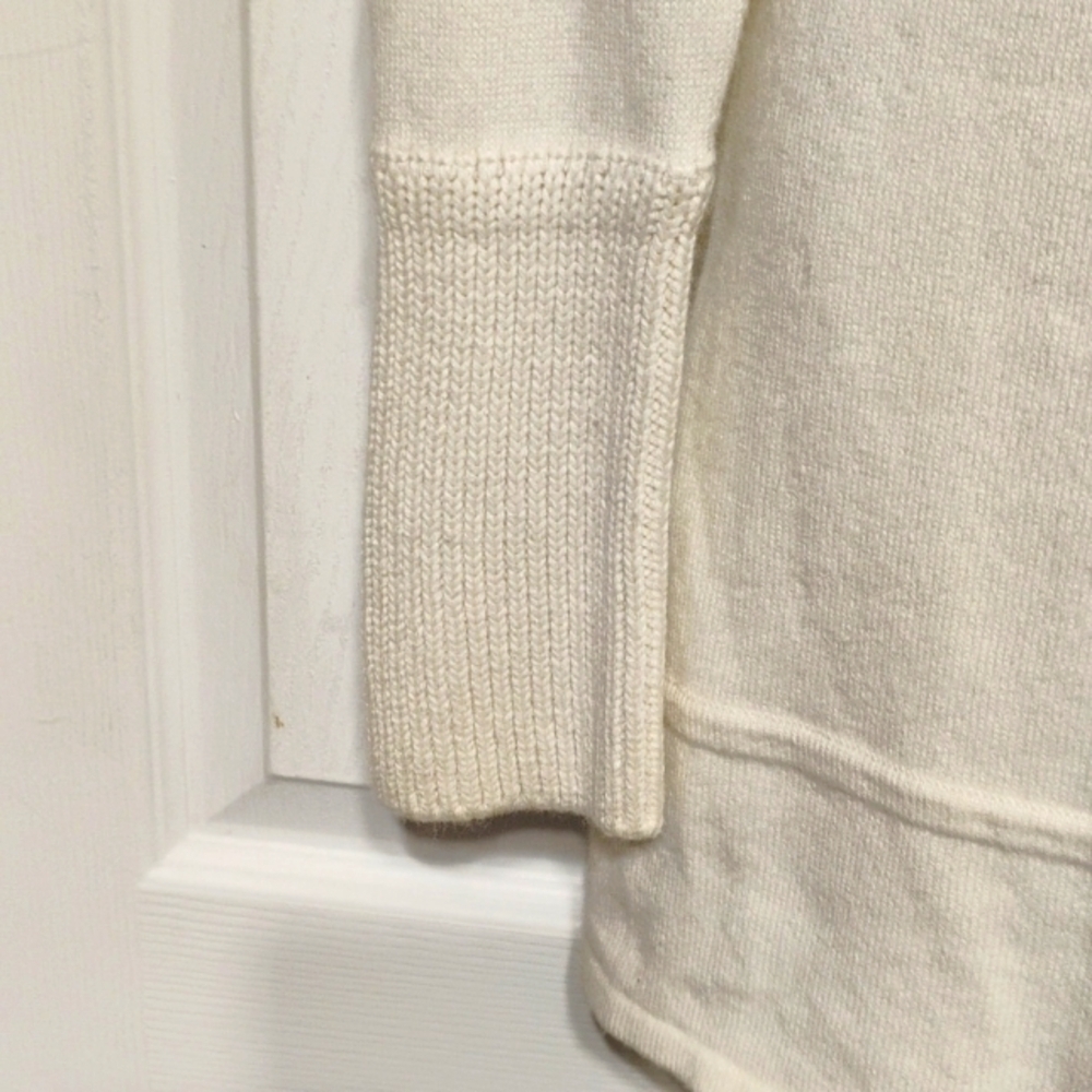 INC International Concepts Cream Big Turtle Neck Silk Sweater - Picture 8 of 14